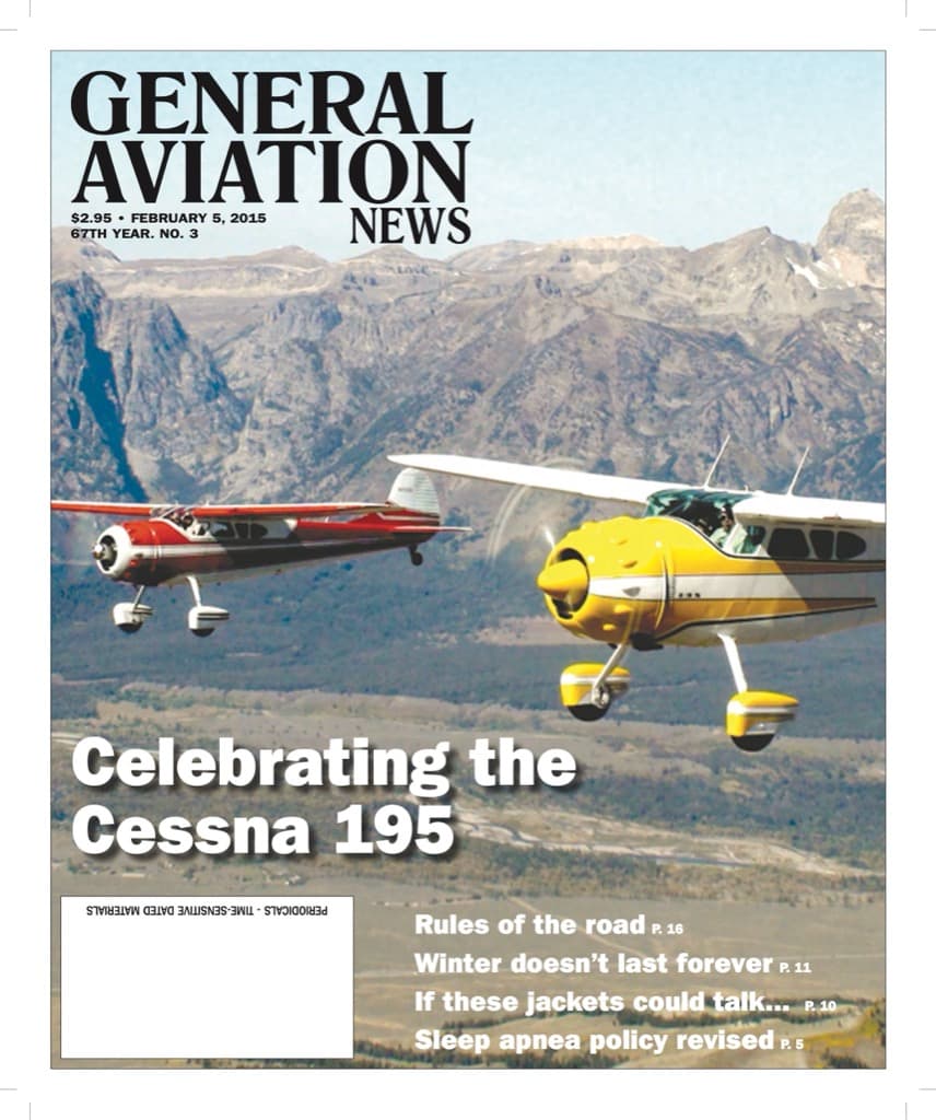 Cover of the February 5, 2015 edition of General Aviation News