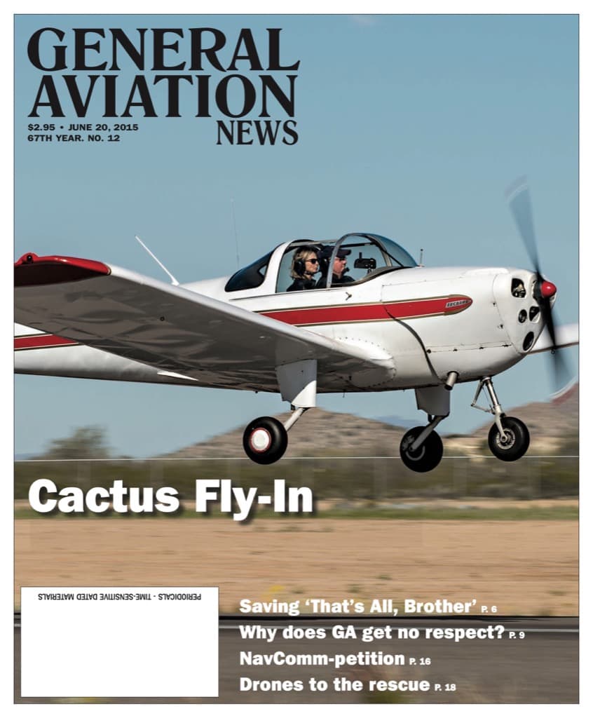 Cover of the June 20, 2015 edition of General Aviation News