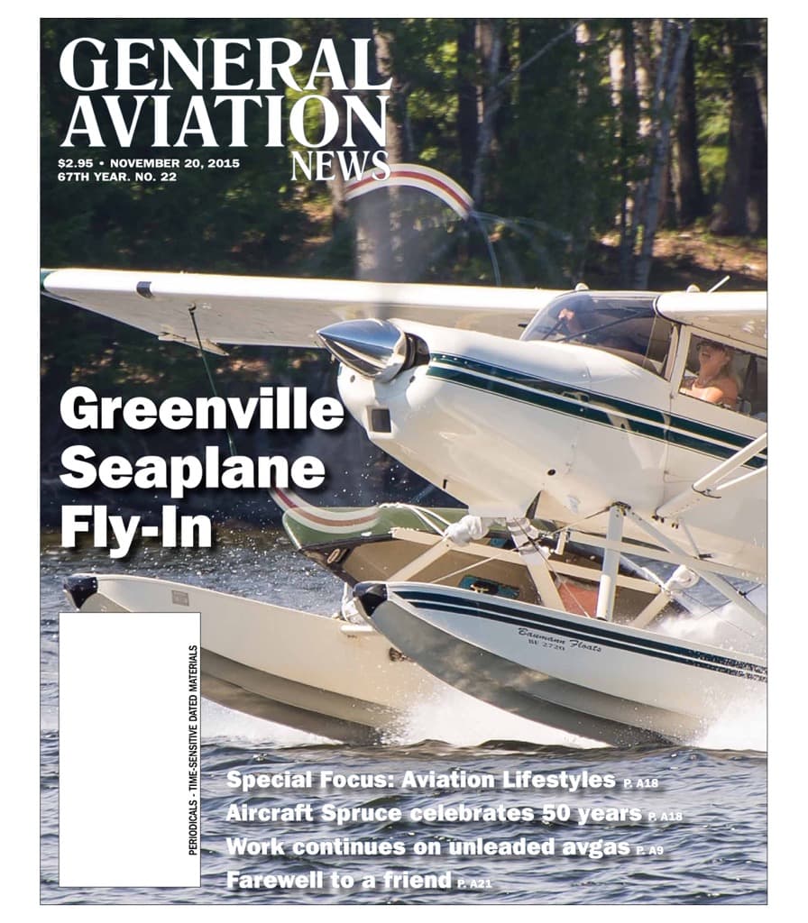 Cover of the November 20, 2015 edition of General Aviation News
