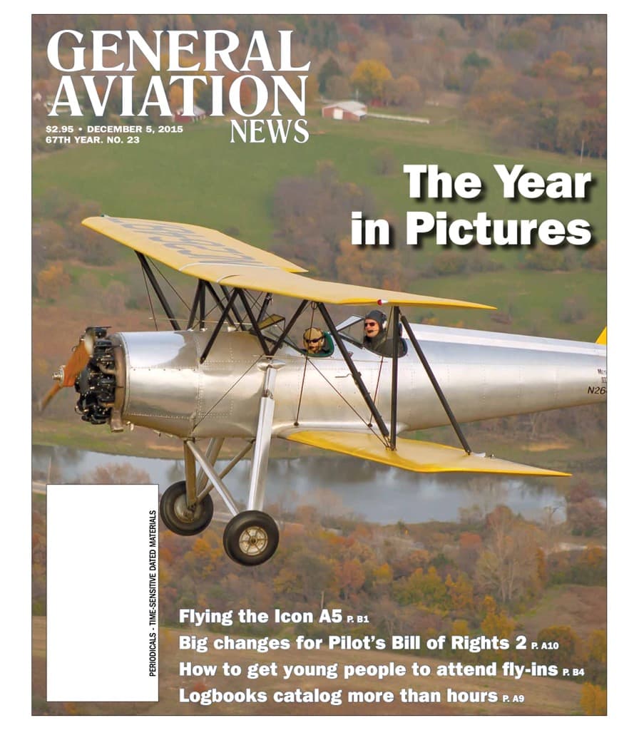Cover of the December 5, 2015 edition of General Aviation News