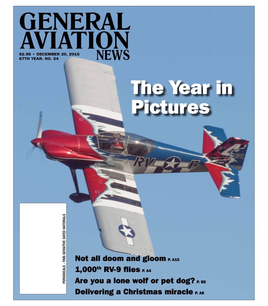 Cover of the December 20, 2015 edition of General Aviation News
