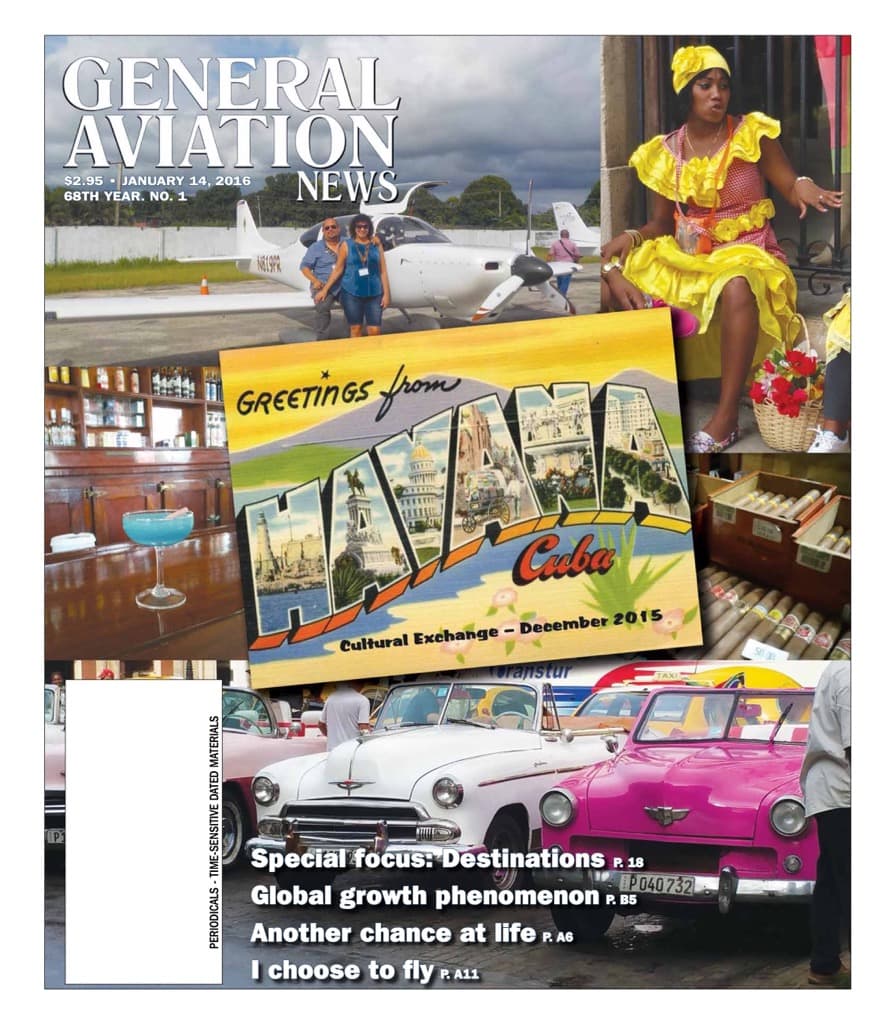 Cover of the January 14, 2016 edition of General Aviation News