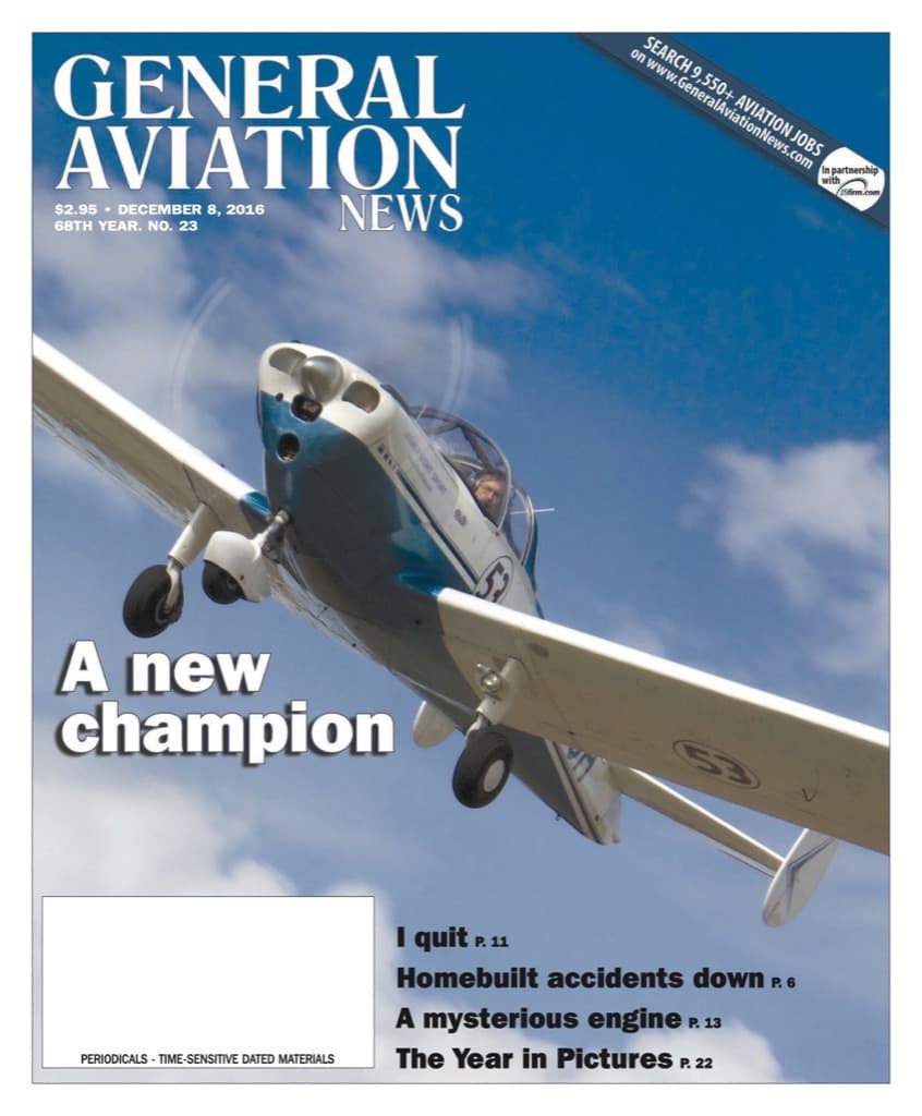 Cover of the December 8, 2016 edition of General Aviation News