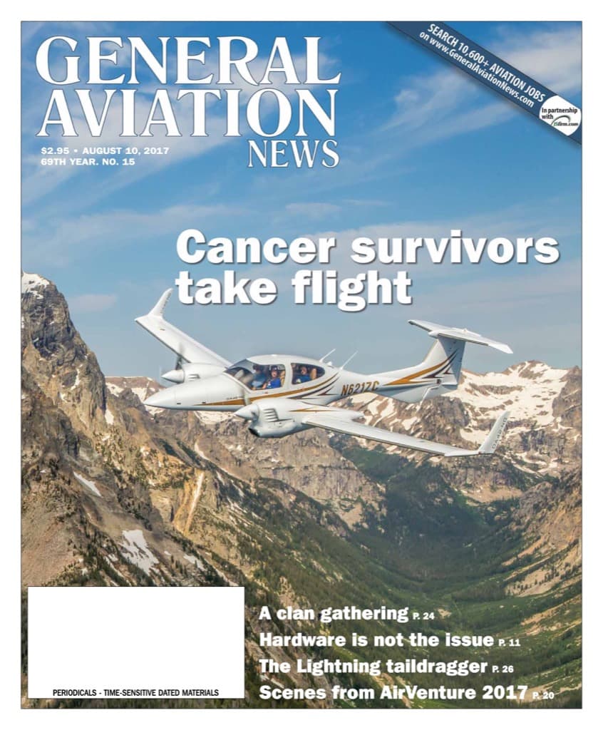 Cover of the August 10, 2017 edition of General Aviation News