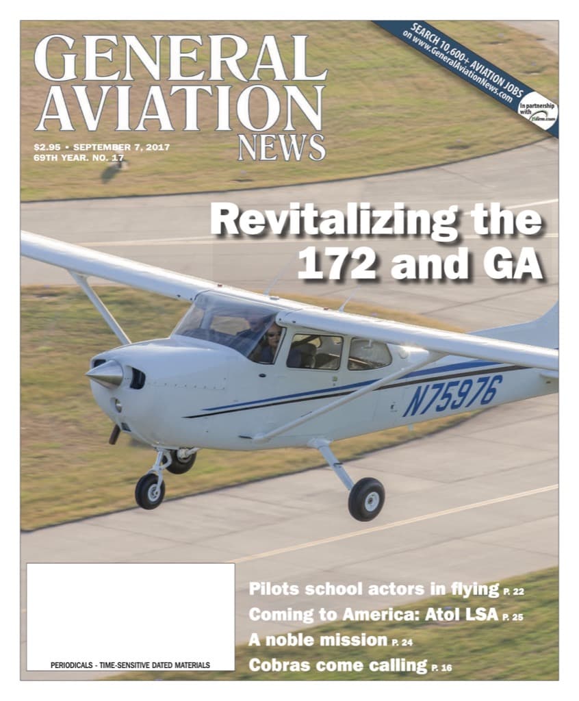 Cover of the September 7, 2017 edition of General Aviation News