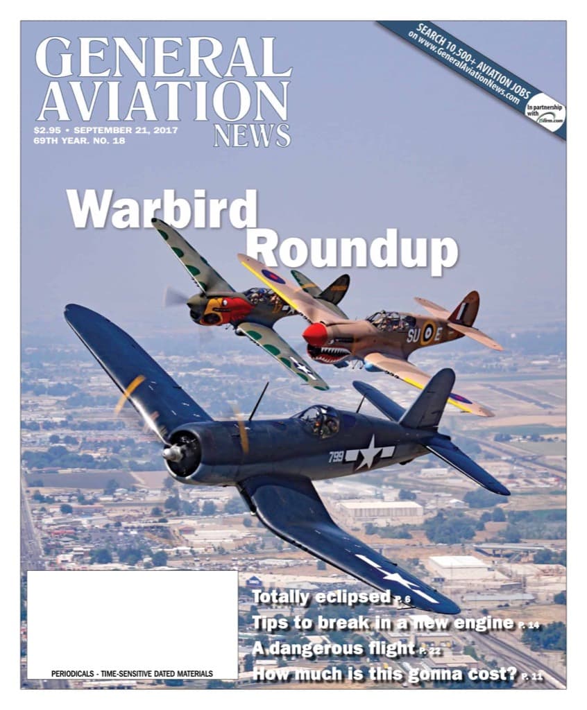 Cover of the September 21, 2017 edition of General Aviation News