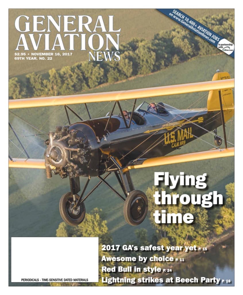Cover of the November 16, 2017 edition of General Aviation News
