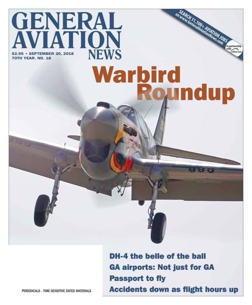 Cover of the September 20, 2018 edition of General Aviation News