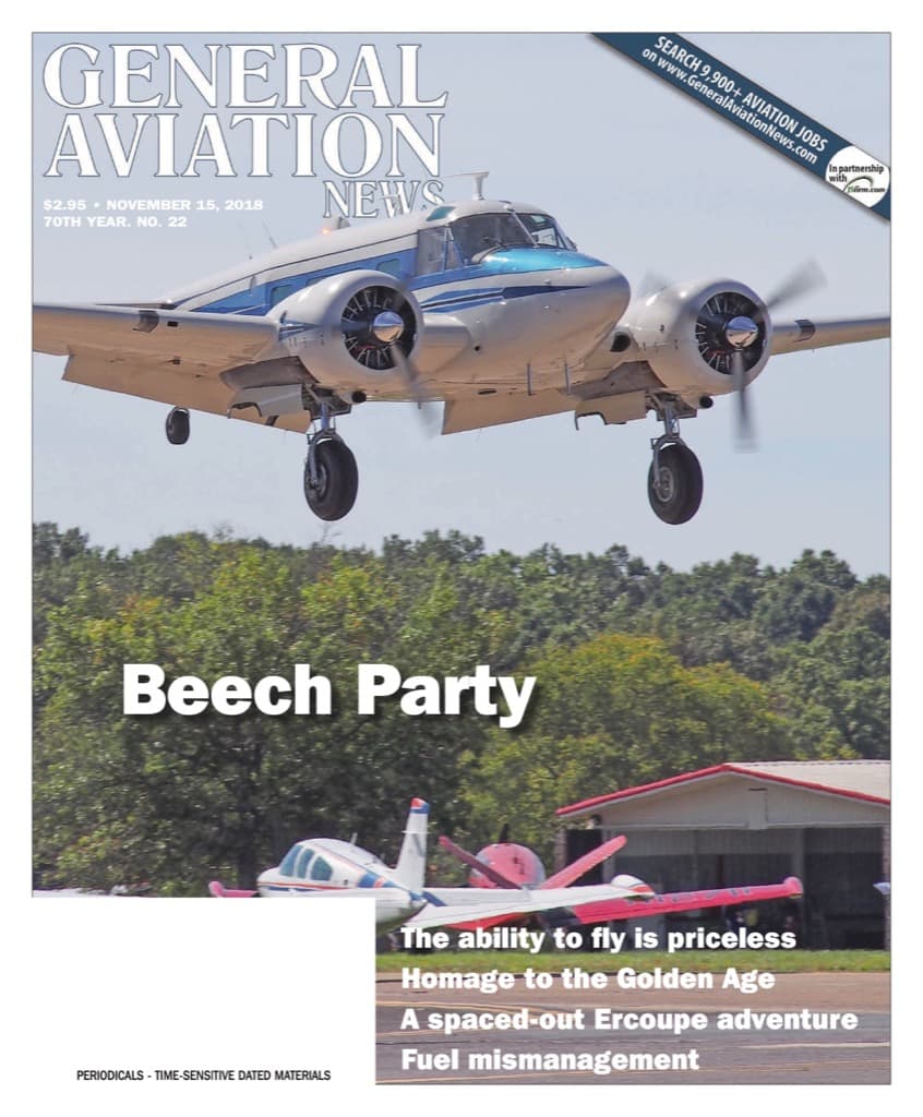 Cover of the November 15, 2018 edition of General Aviation News