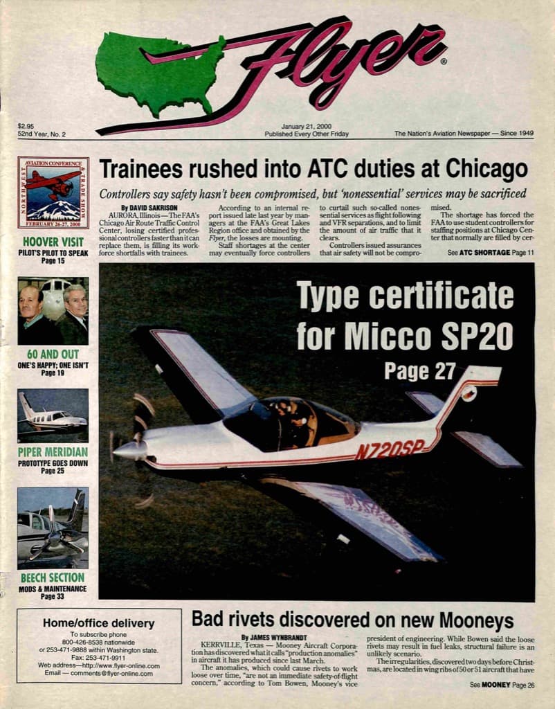 Cover of the January 21, 2000 edition of General Aviation News