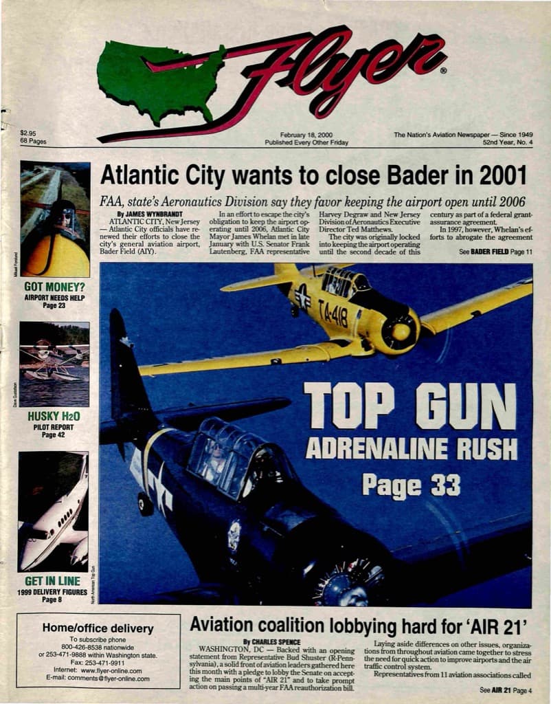Cover of the February 18, 2000 edition of General Aviation News