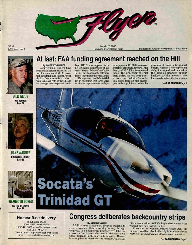 Cover of the March 17, 2000 edition of General Aviation News