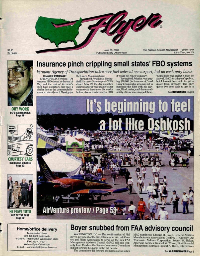 Cover of the June 23, 2000 edition of General Aviation News