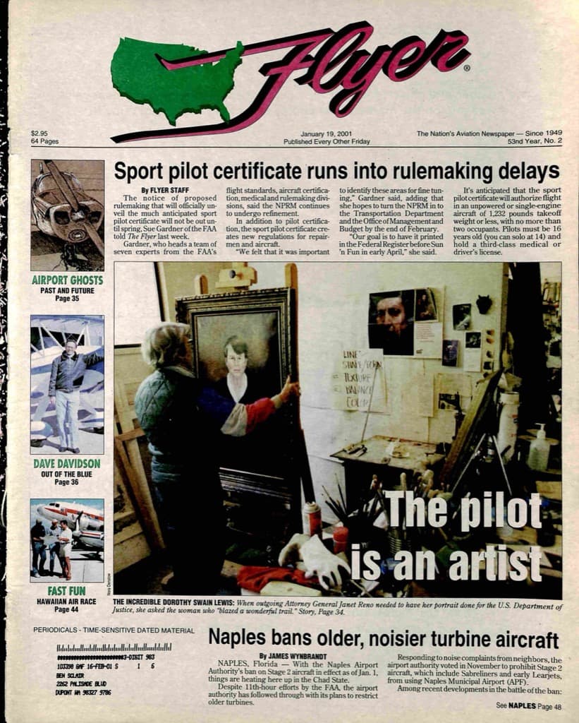 Cover of the January 19, 2001 edition of General Aviation News