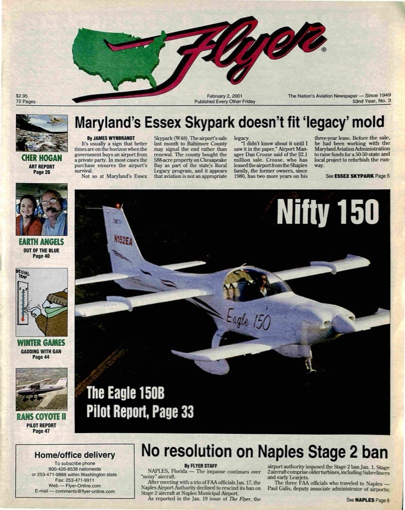Cover of the February 2, 2001 edition of General Aviation News
