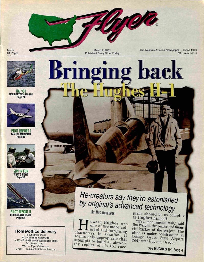 Cover of the March 2, 2001 edition of General Aviation News
