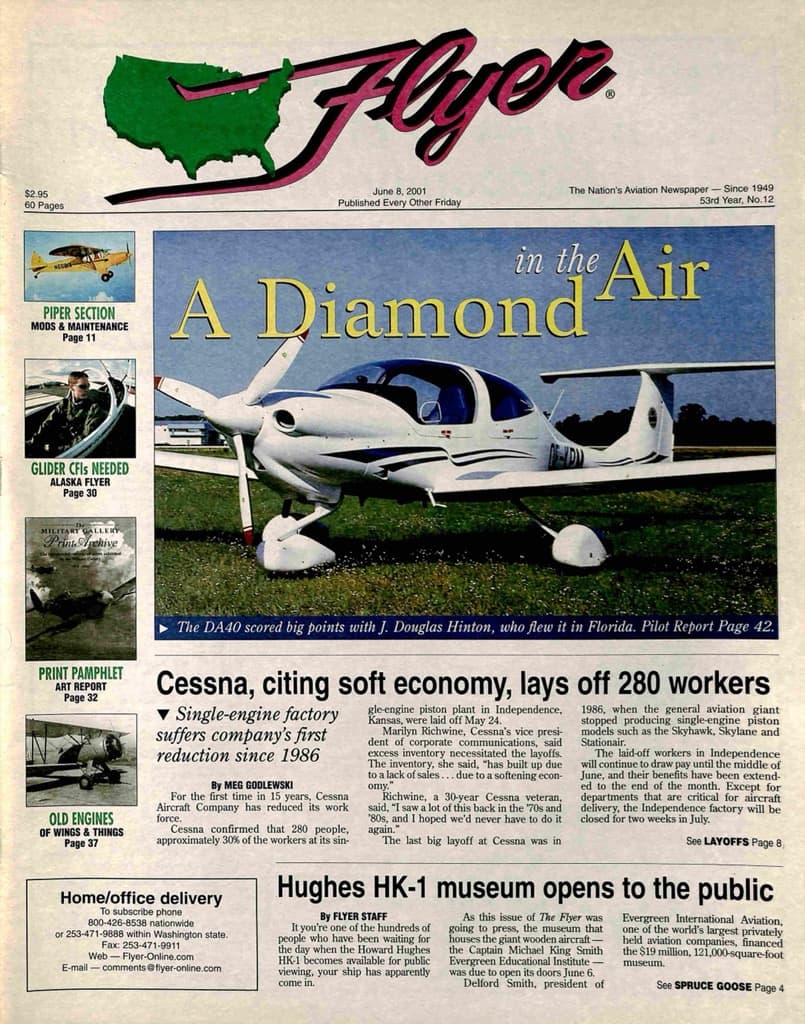 Cover of the June 8, 2001 edition of General Aviation News