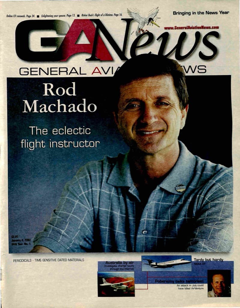 Cover of the January 4, 2002 edition of General Aviation News