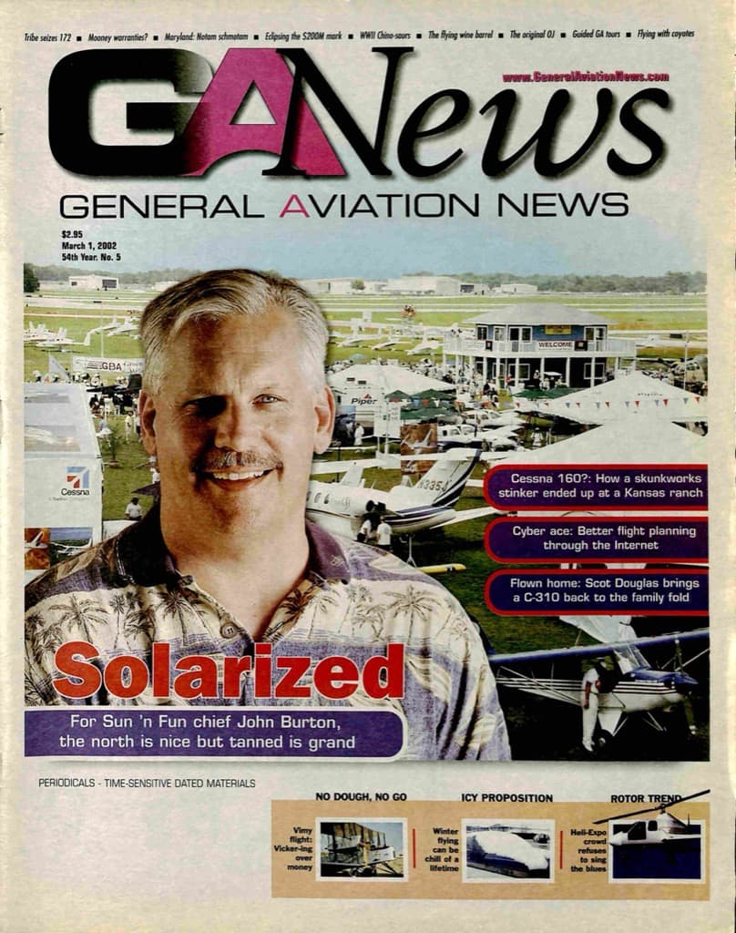 Cover of the March 1, 2002 edition of General Aviation News