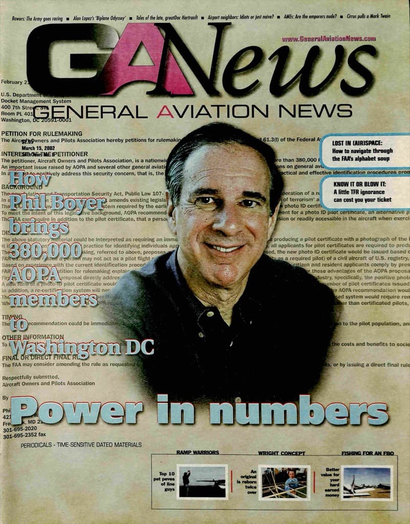 Cover of the March 15, 2002 edition of General Aviation News