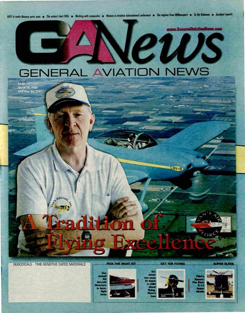 Cover of the March 29, 2002 edition of General Aviation News