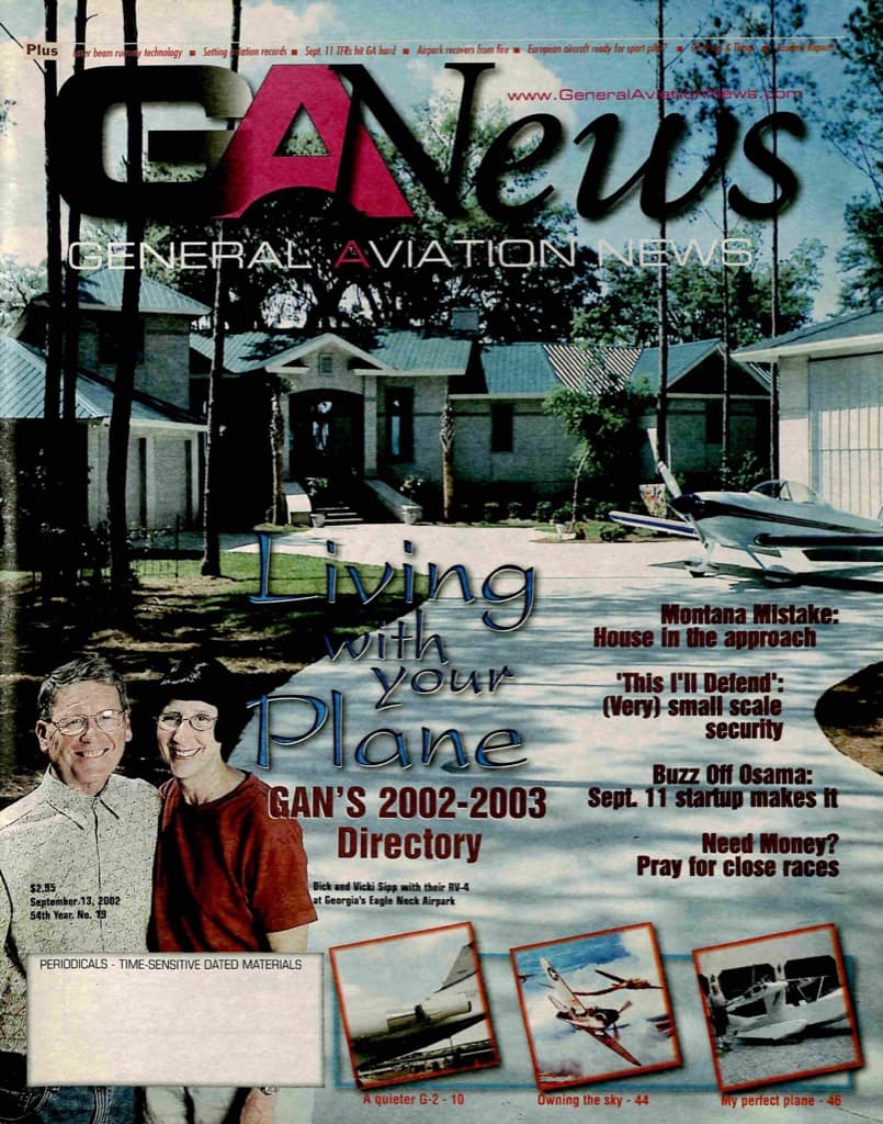 Cover of the September 13, 2002 edition of General Aviation News