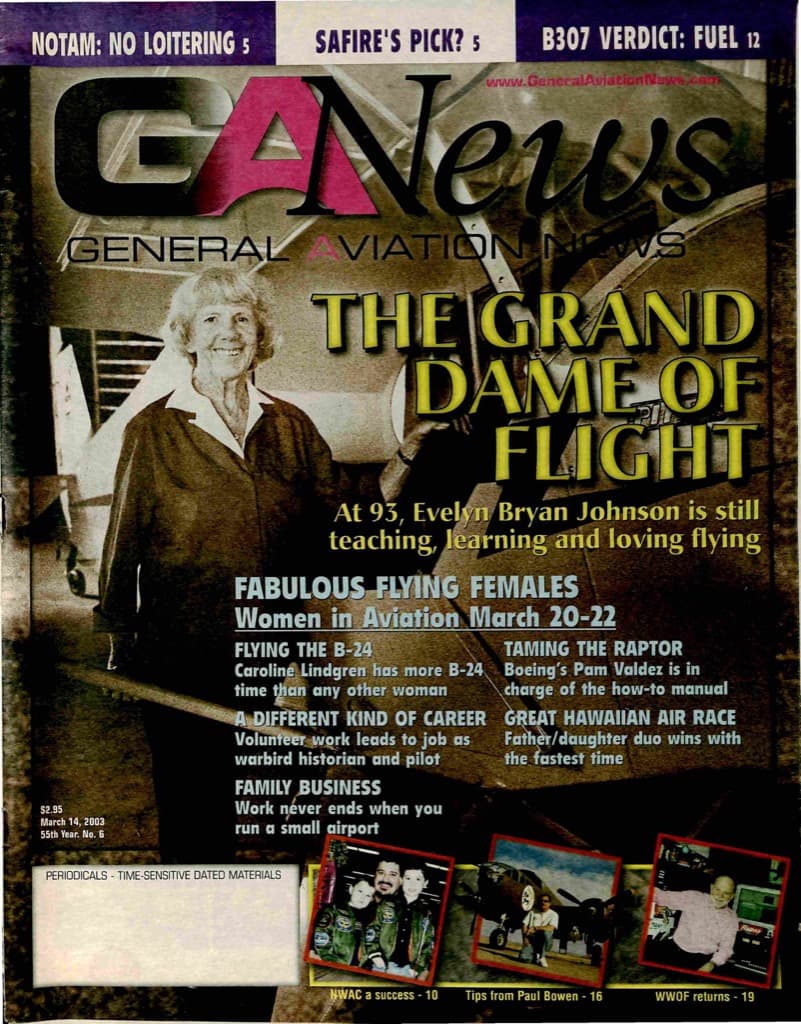 Cover of the March 14, 2003 edition of General Aviation News