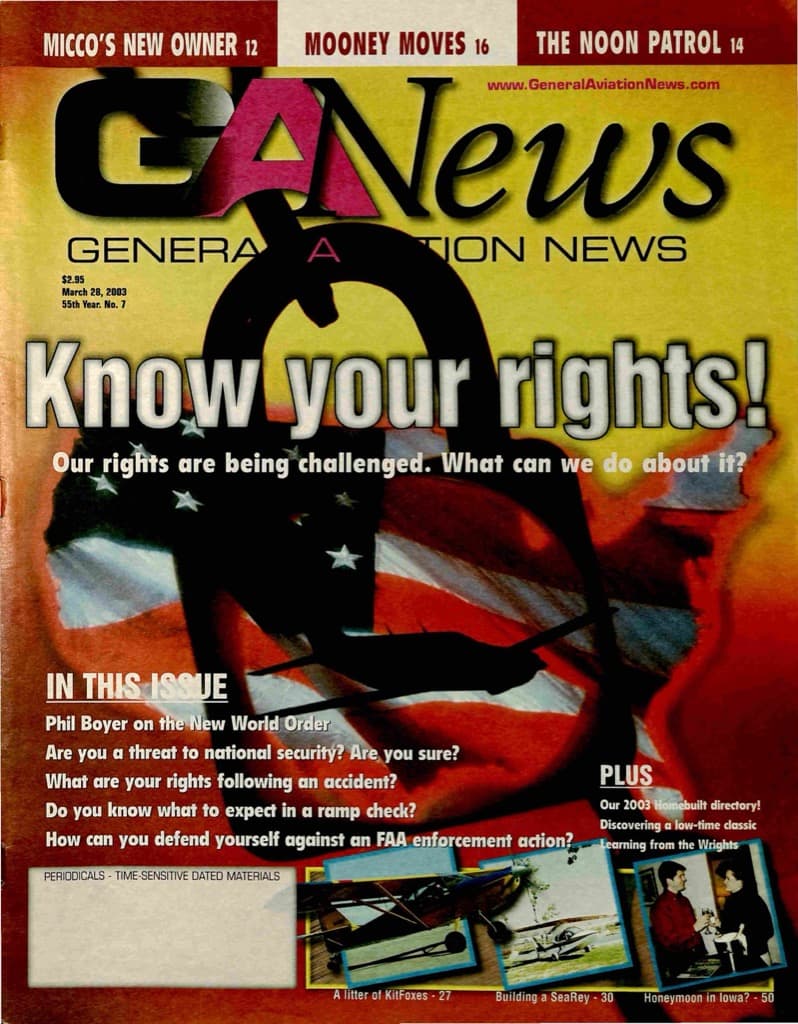 Cover of the March 28, 2003 edition of General Aviation News