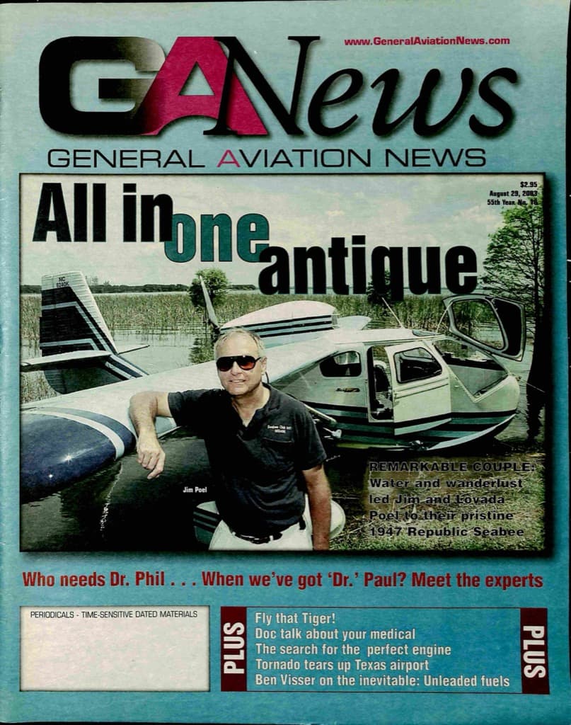 Cover of the August 29, 2003 edition of General Aviation News