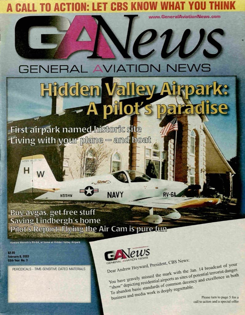 Cover of the February 6, 2004 edition of General Aviation News