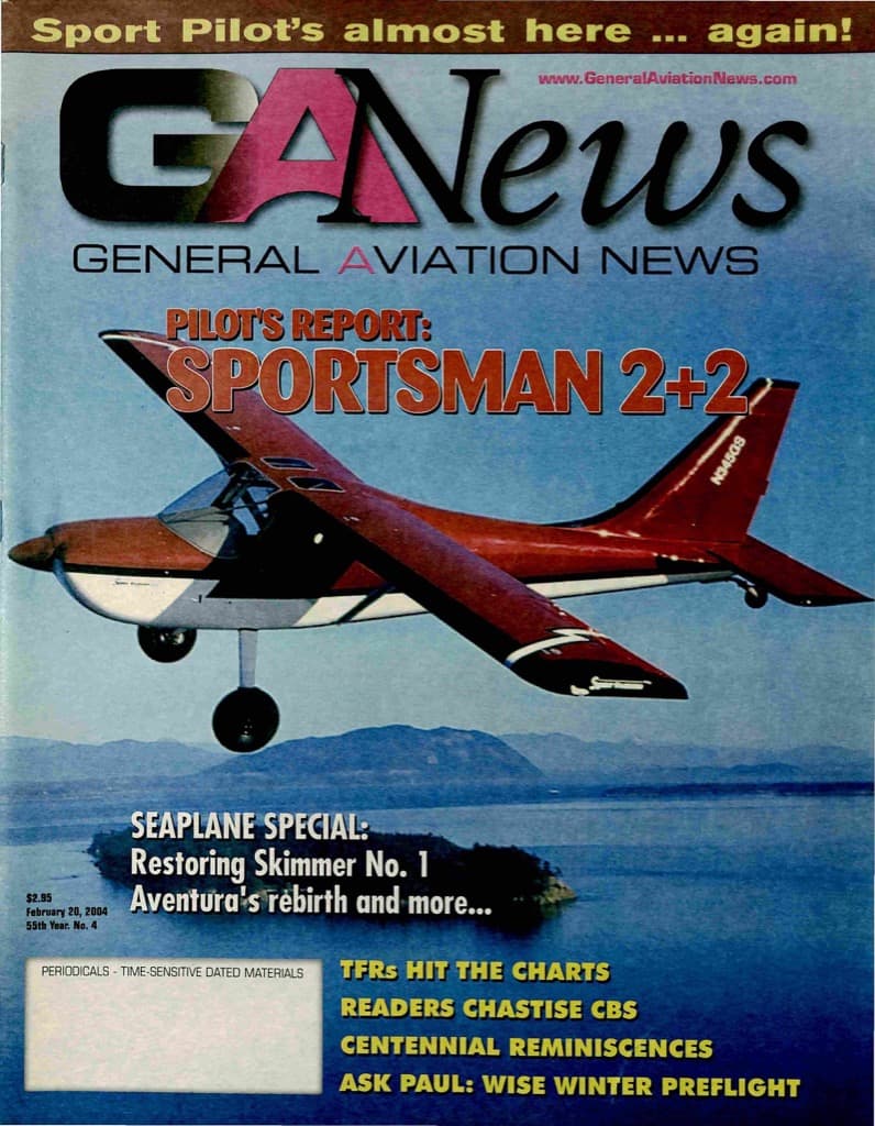 Cover of the February 20, 2004 edition of General Aviation News