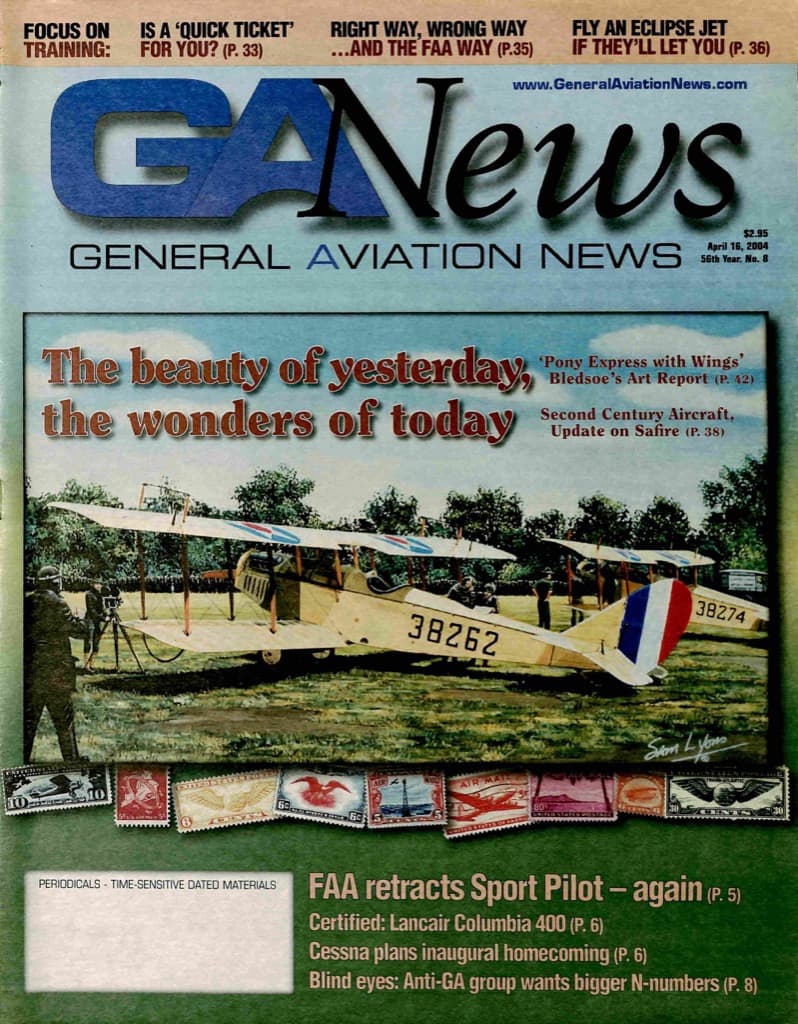 Cover of the April 16, 2004 edition of General Aviation News