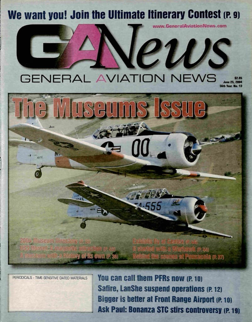 Cover of the June 25, 2004 edition of General Aviation News