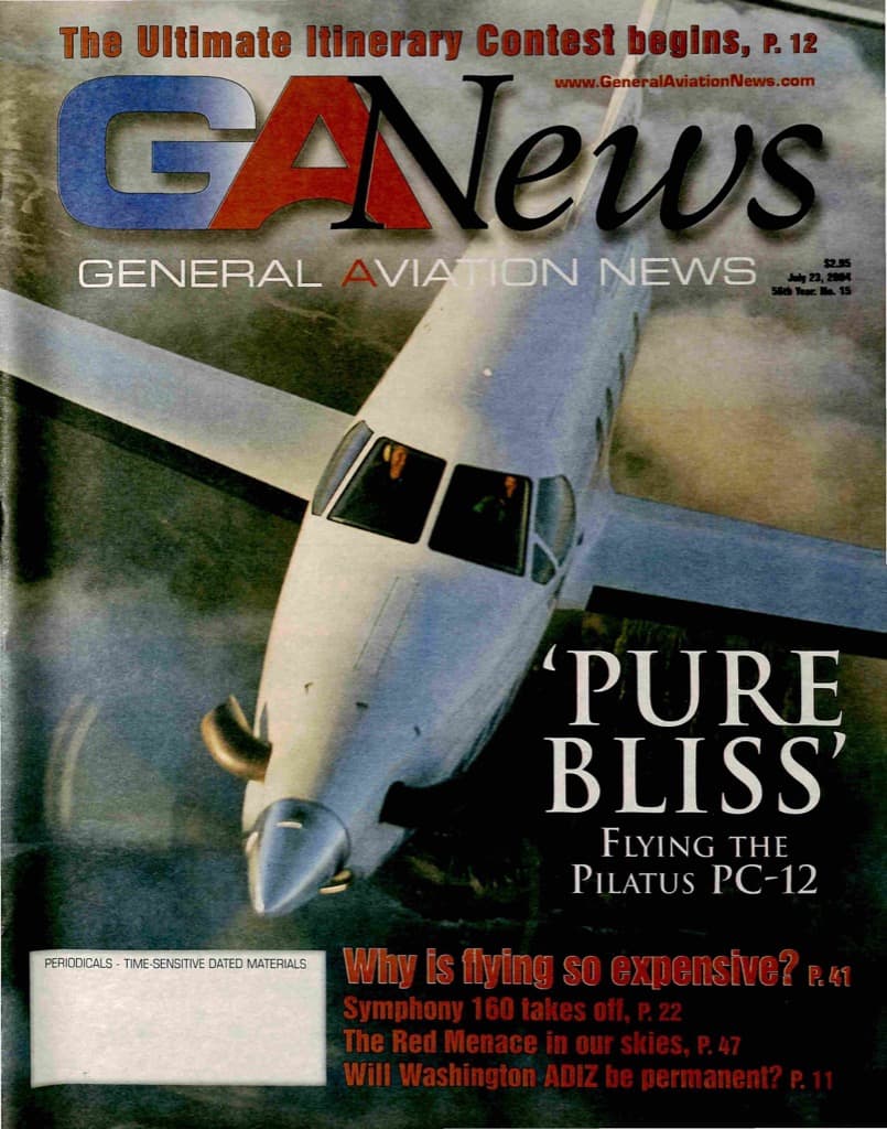 Cover of the July 23, 2004 edition of General Aviation News
