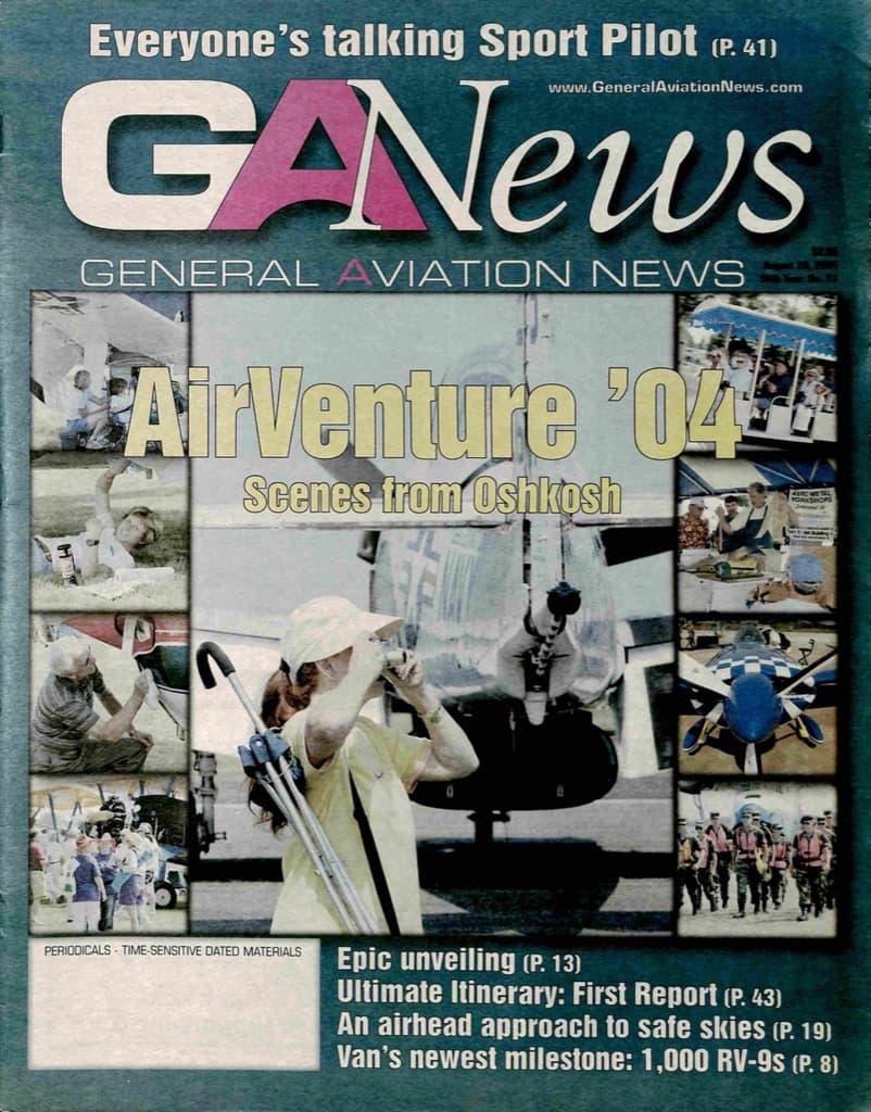 Cover of the August 20, 2004 edition of General Aviation News
