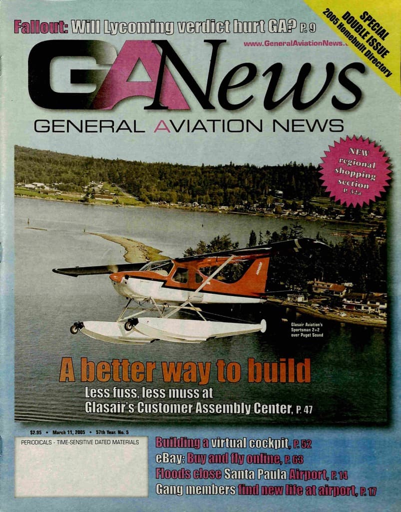 Cover of the March 11, 2005 edition of General Aviation News