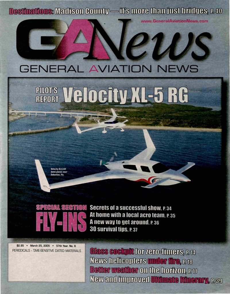 Cover of the March 25, 2005 edition of General Aviation News