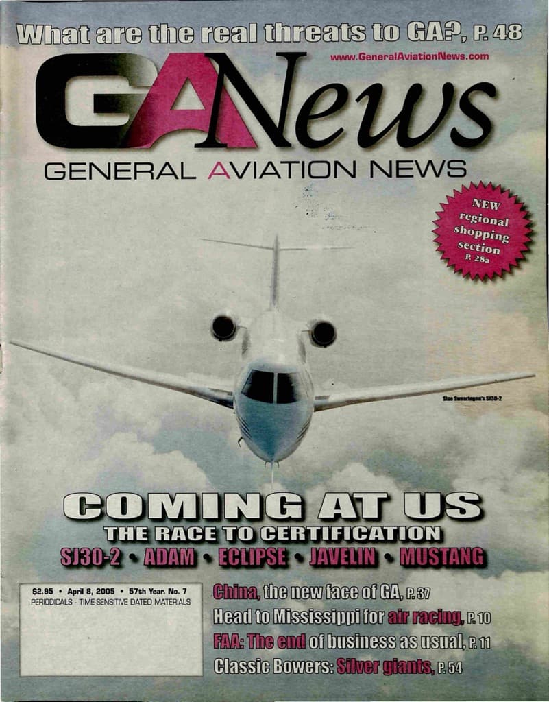 Cover of the April 8, 2005 edition of General Aviation News