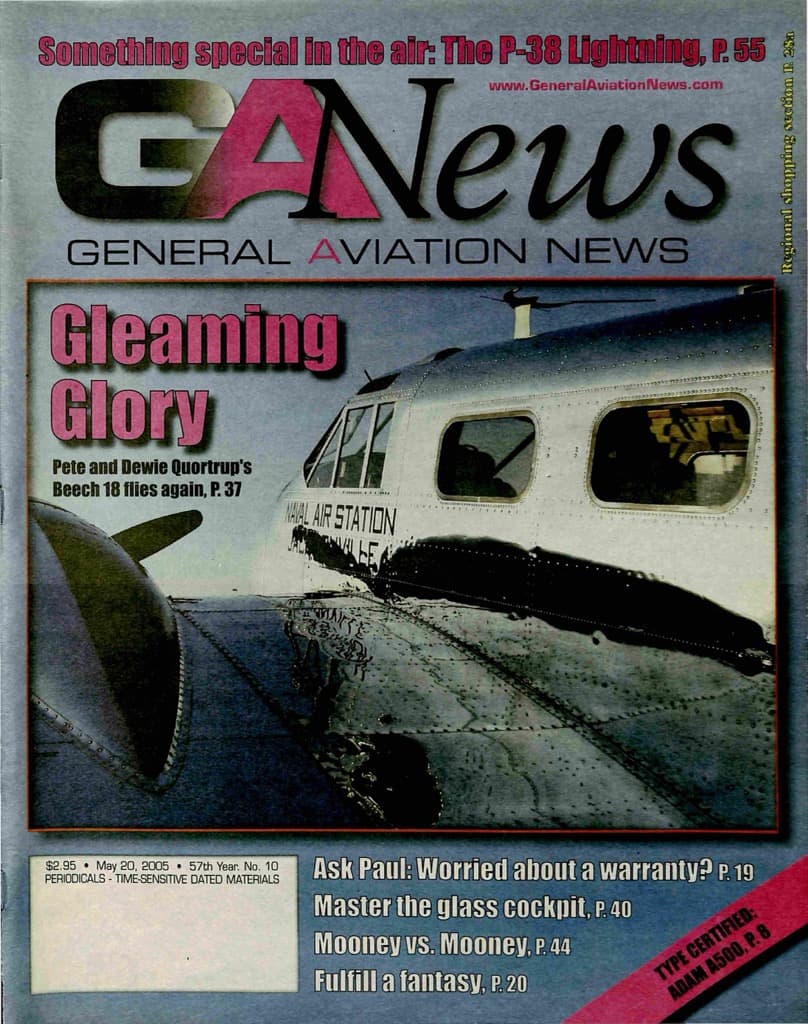 Cover of the May 20, 2005 edition of General Aviation News