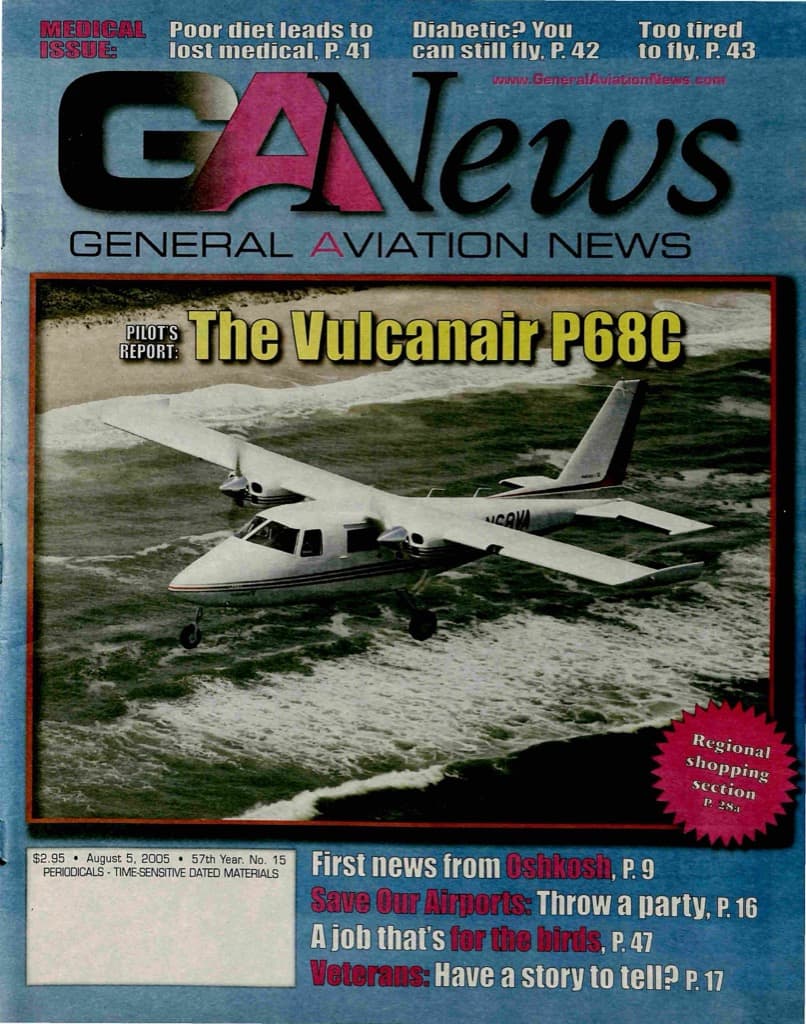 Cover of the August 5, 2005 edition of General Aviation News