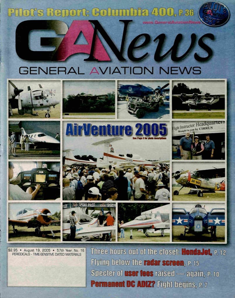 Cover of the August 19, 2005 edition of General Aviation News