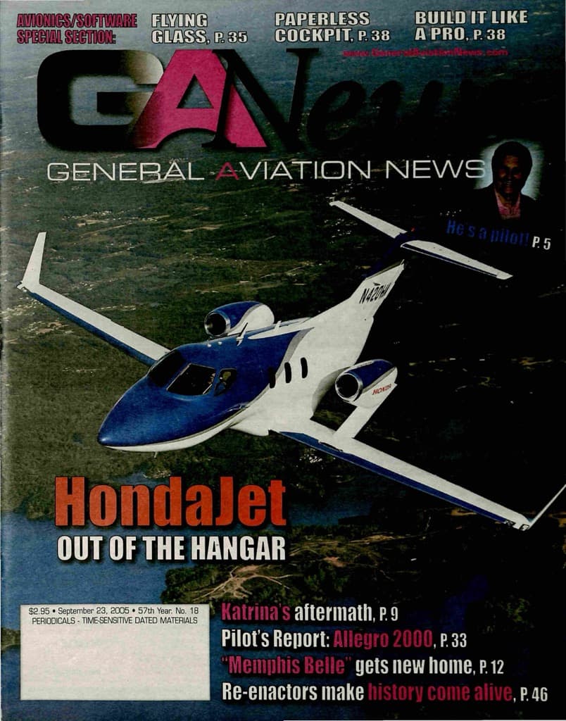 Cover of the September 23, 2005 edition of General Aviation News
