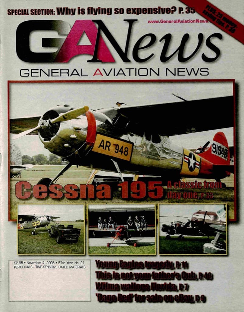 Cover of the November 4, 2005 edition of General Aviation News