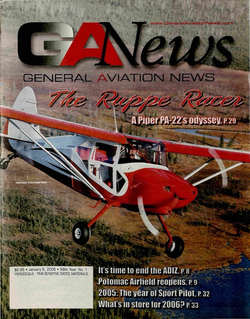 Cover of the January 6, 2006 edition of General Aviation News