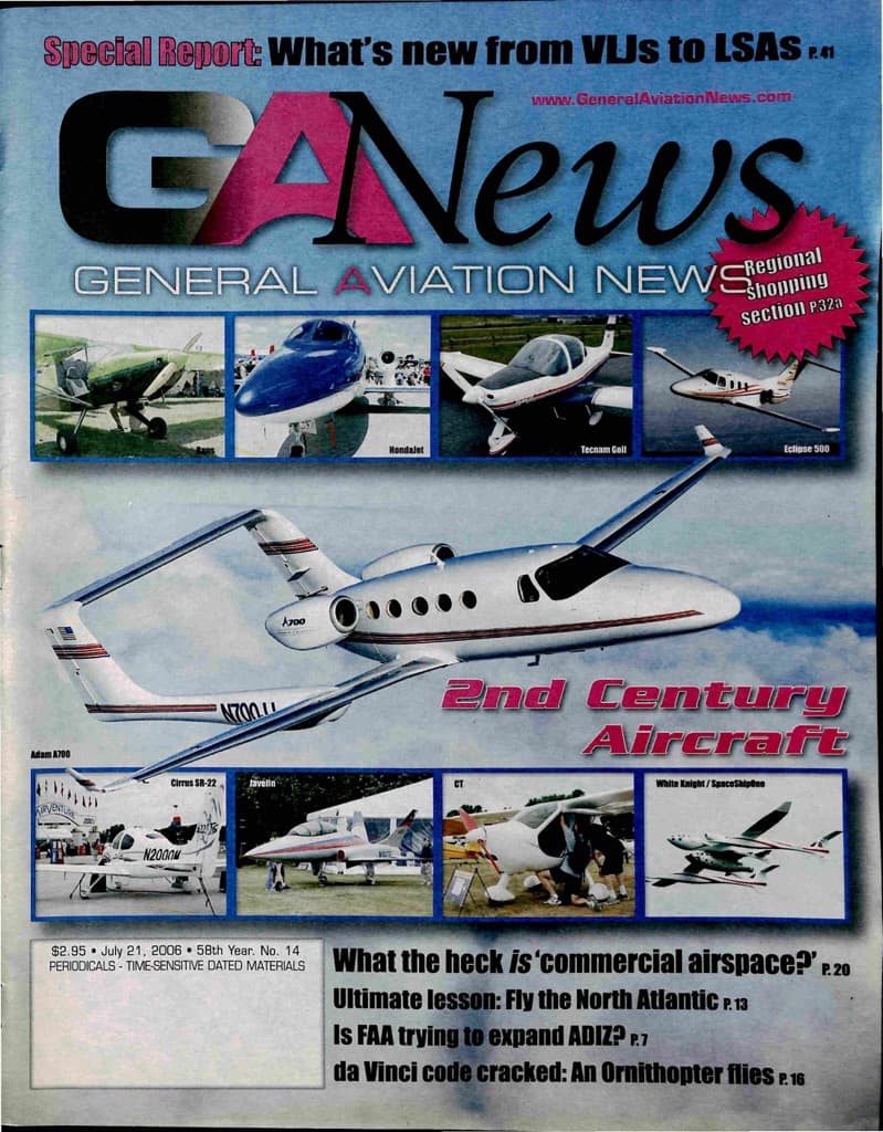 Cover of the July 21, 2006 edition of General Aviation News