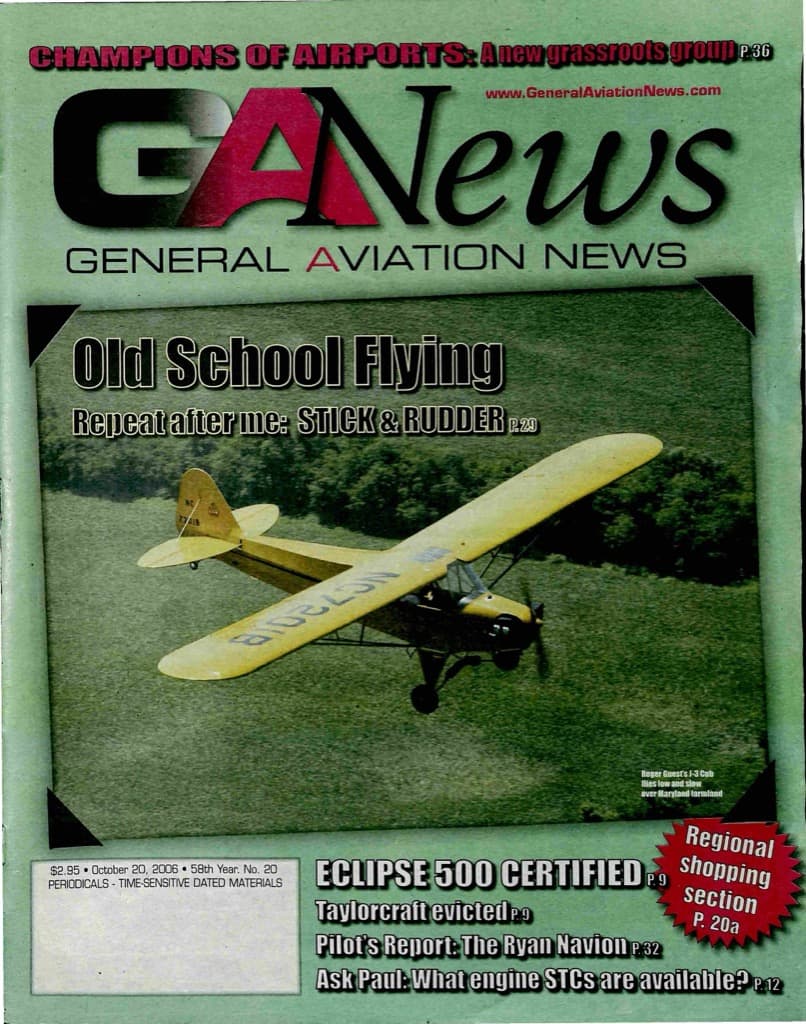 Cover of the October 20, 2006 edition of General Aviation News