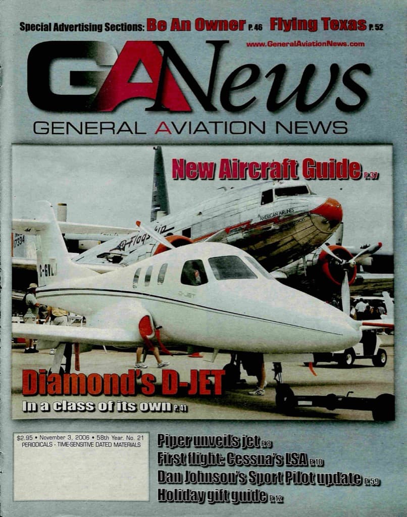 Cover of the November 3, 2006 edition of General Aviation News