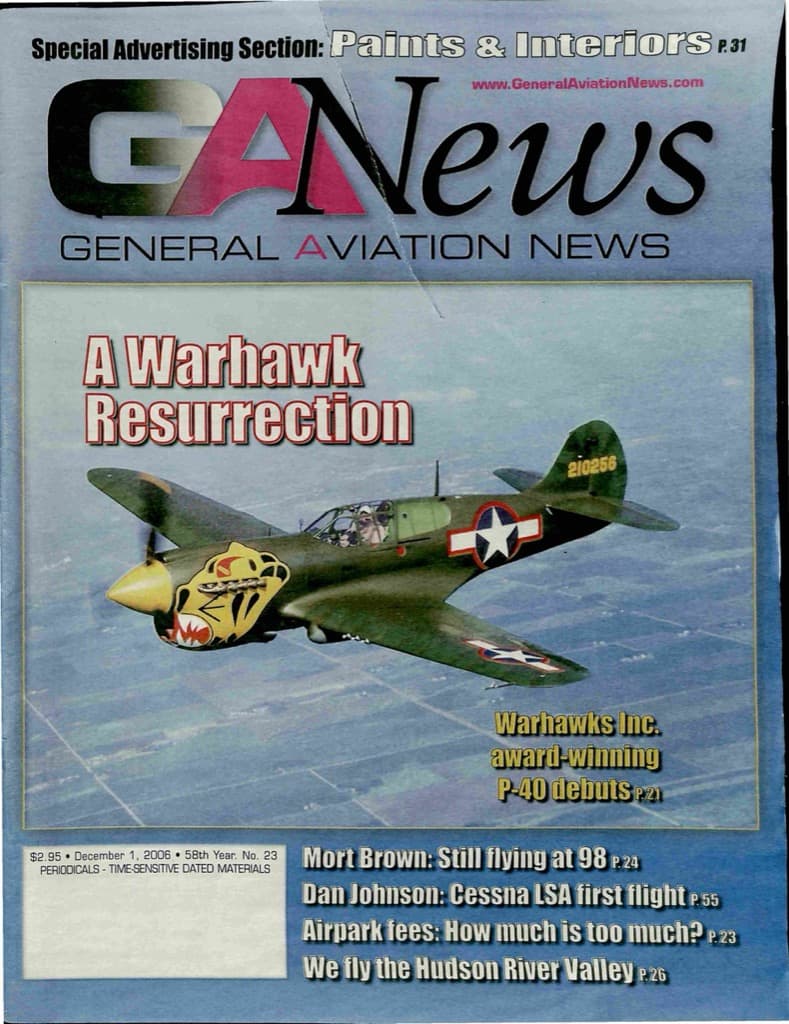 Cover of the December 1, 2006 edition of General Aviation News