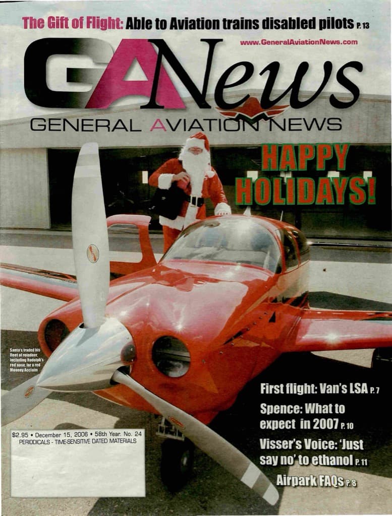Cover of the December 15, 2006 edition of General Aviation News