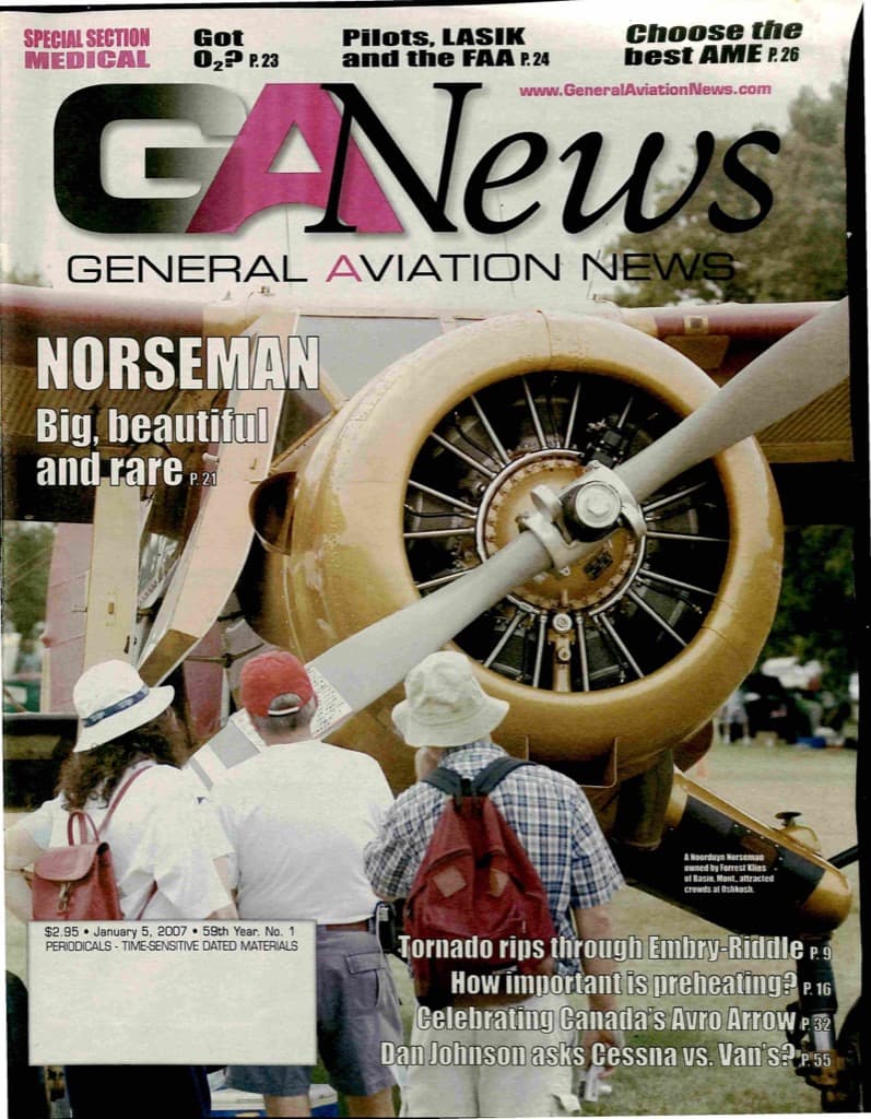 Cover of the January 5, 2007 edition of General Aviation News